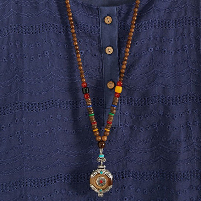 Vintage Ethnic Pendant Necklace
