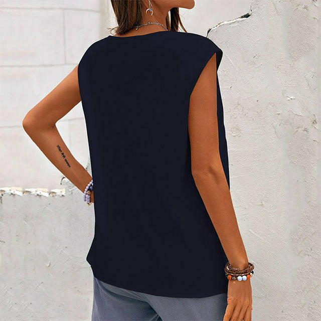 【Cotton And Linen】Casual Solid Color Tank Top