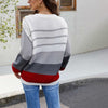 Casual Patchwork Striped Sweater