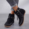 Vintage Fringed Ankle Boots