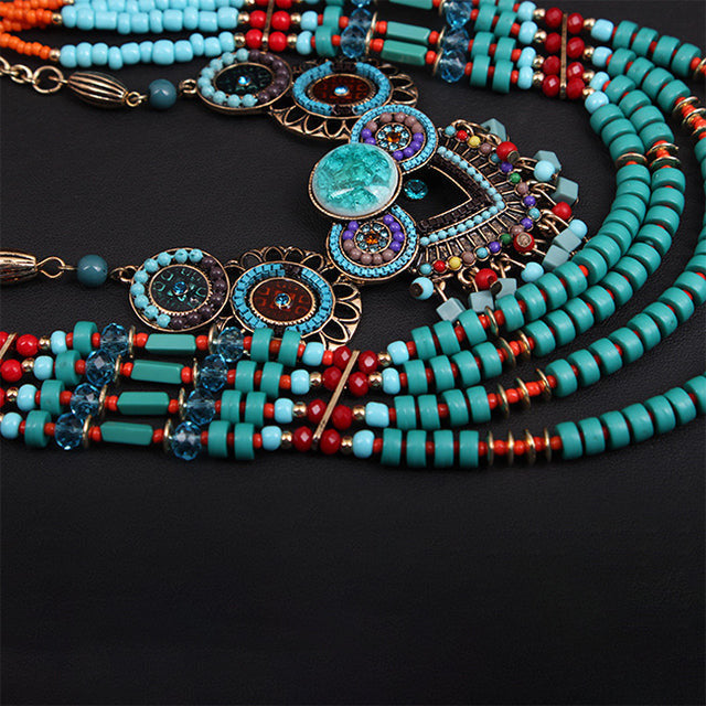 Vintage Ethnic Beaded Necklace