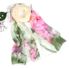 Floral Print Silk Scarf