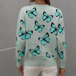 Butterfly Pattern Casual Sweater