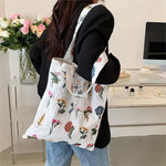 Floral Embroidered Canvas Bag