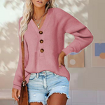 Casual Solid Knitted Sweater