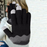 Contrast Color Warm Gloves