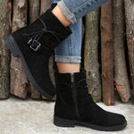 Vintage Buckle Ankle Boots