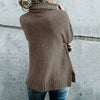 Turtleneck Solid Knitted Sweater