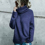 Turtleneck Solid Knitted Sweater