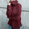 Turtleneck Solid Knitted Sweater