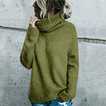 Turtleneck Solid Knitted Sweater