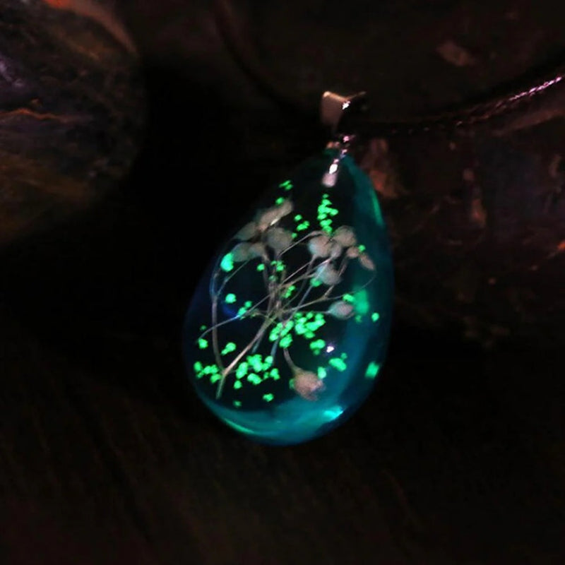 Luminous Water Drop Pendant Necklace