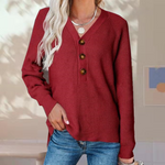 Casual Solid Knitted Sweater