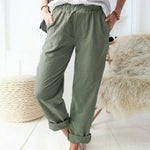 Solid Color Casual Pants