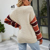 Striped Patchwork Knit Sweater