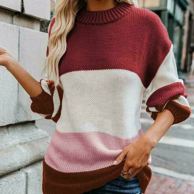 Casual Striped Knitted Sweater