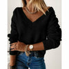 Elegant Solid V-Neck Sweater