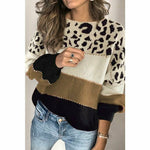 Leopard Print Patchwork Jumper