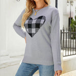 Casual Heart Knit Sweater