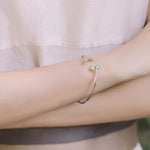 Vintage Leaf Bangle