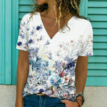 Floral Print Casual T-Shirt