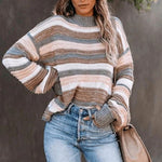 Casual Striped Knit Sweater