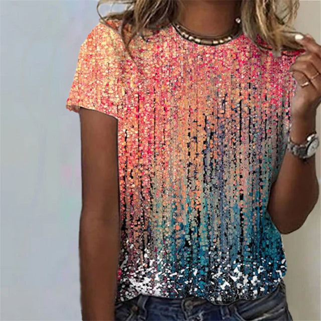 Vintage Gradient Print T-Shirt