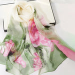 Floral Print Silk Scarf