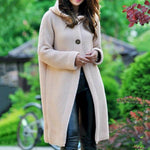 Fashionvince Coats Pink / L Knitted Long Coat