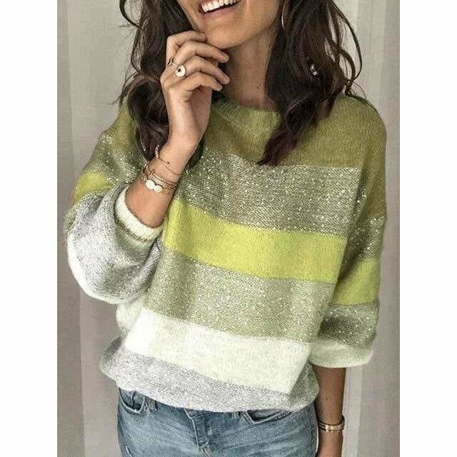 Fashionvince Sweaters Green / XXL Loose Casual Sweater