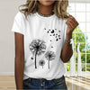 Dandelion Print Casual T-Shirt