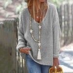 Loose Sexy Knitted V-Neck Sweater