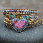 Handmade Boho Colorful Natural Stone Bracelet