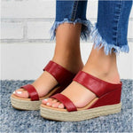 Casual Solid Wedge Sandals