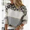 Casual Leopard Patchwork Sweater