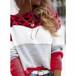 Casual Leopard Patchwork Sweater