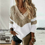 Leopard Print V-Neck Sweater