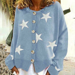 Star Print Knitted Cardigan