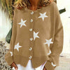 Star Print Knitted Cardigan