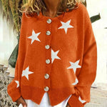 Star Print Knitted Cardigan