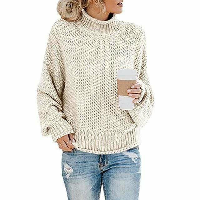 Roawell Sweaters Apricot / M Casual Loose Knitted Pullover