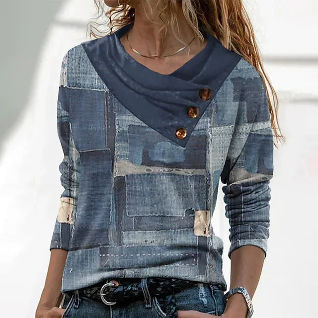 Casual Plaid Blouse